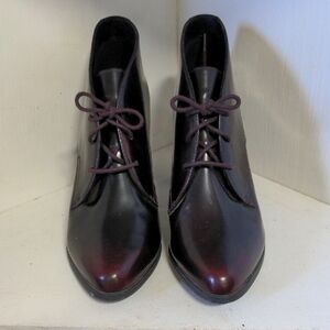 Clarks Deep Burgundy Leather Boots